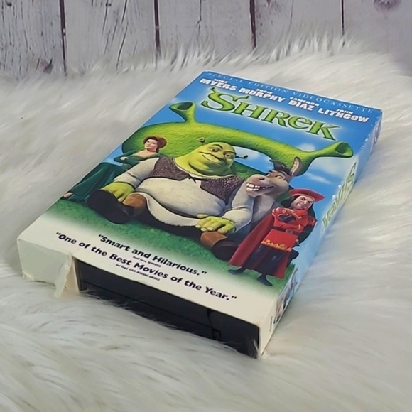 Vintage Y2K 2001 Original Shrek VHS Cassette Tape XL 1st Release Box Limited Edt - Picture 8 of 13